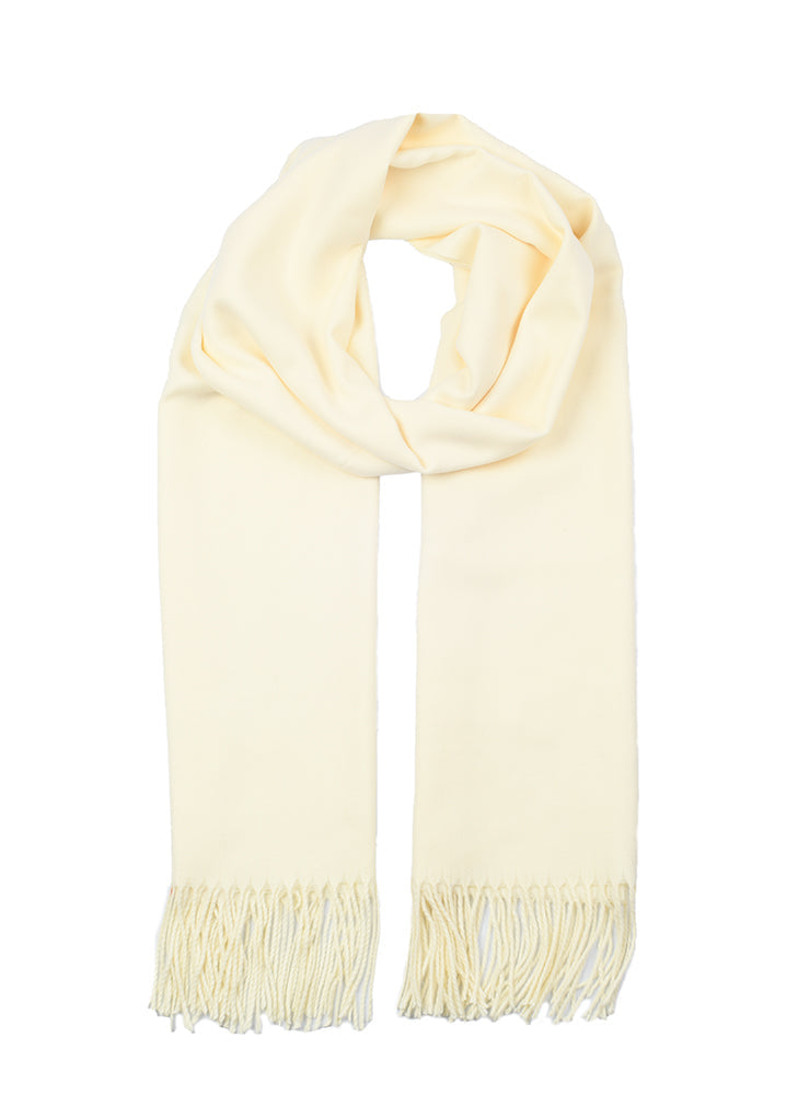 Women's Plain Pashmina Shawl with Tassels