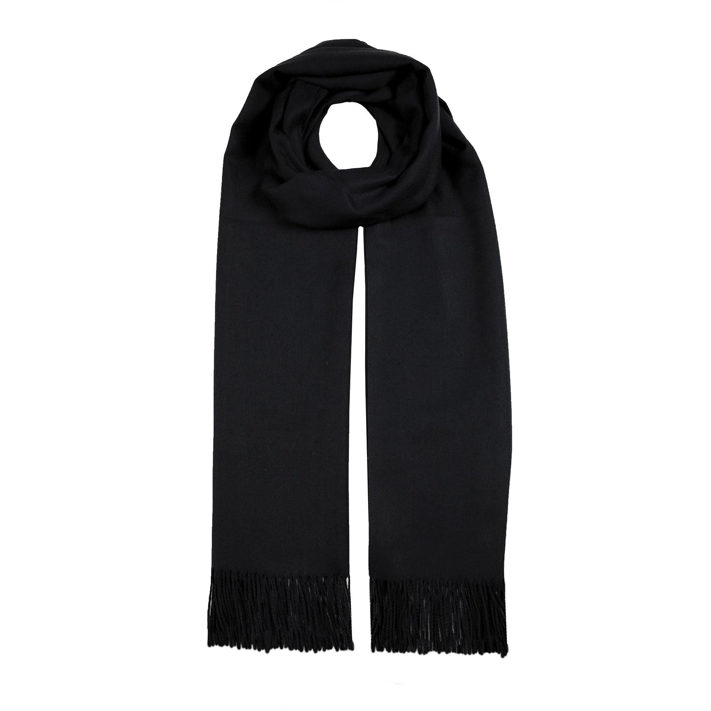 Women's Plain Pashmina Shawl with Tassels