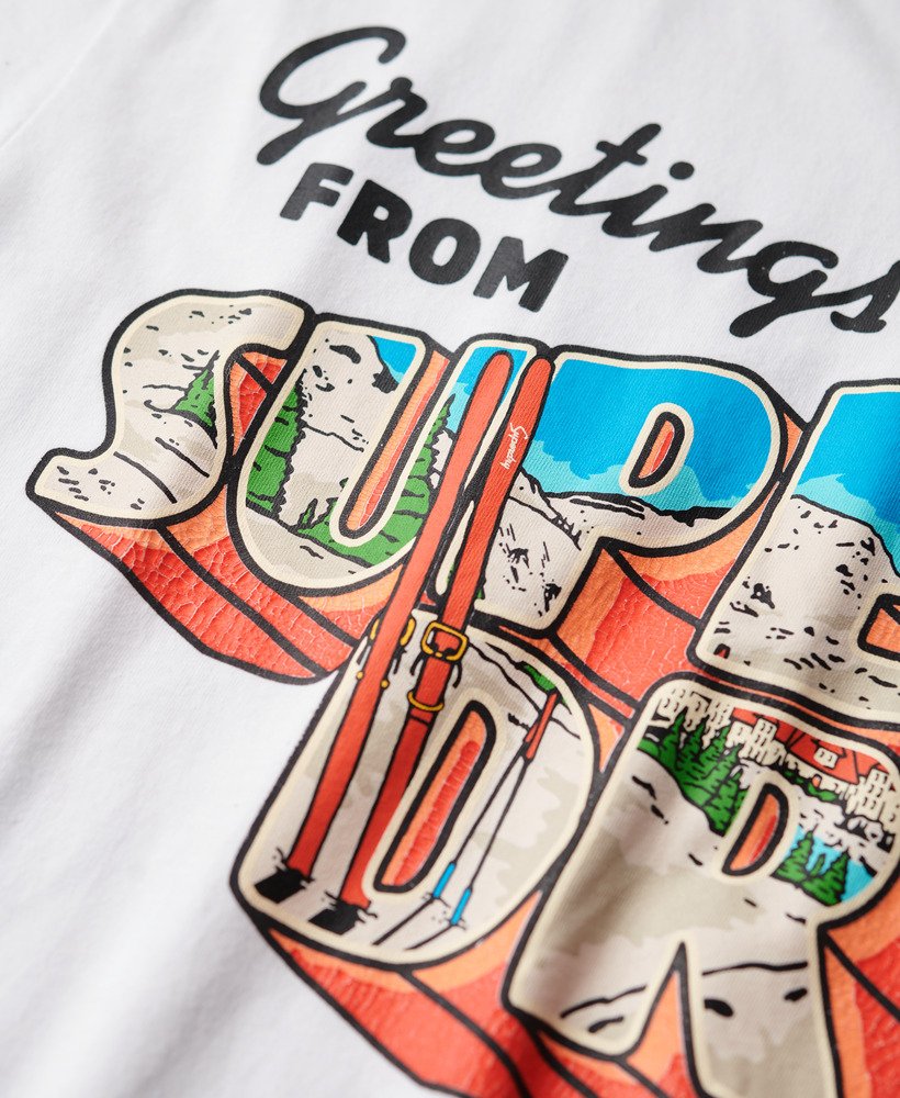 Superdry Travel Postcard Graphic T-Shirt Optic