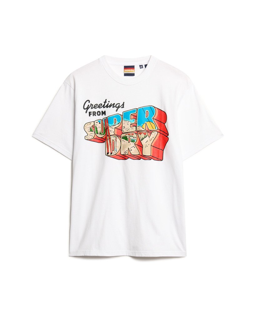 Superdry Travel Postcard Graphic T-Shirt Optic