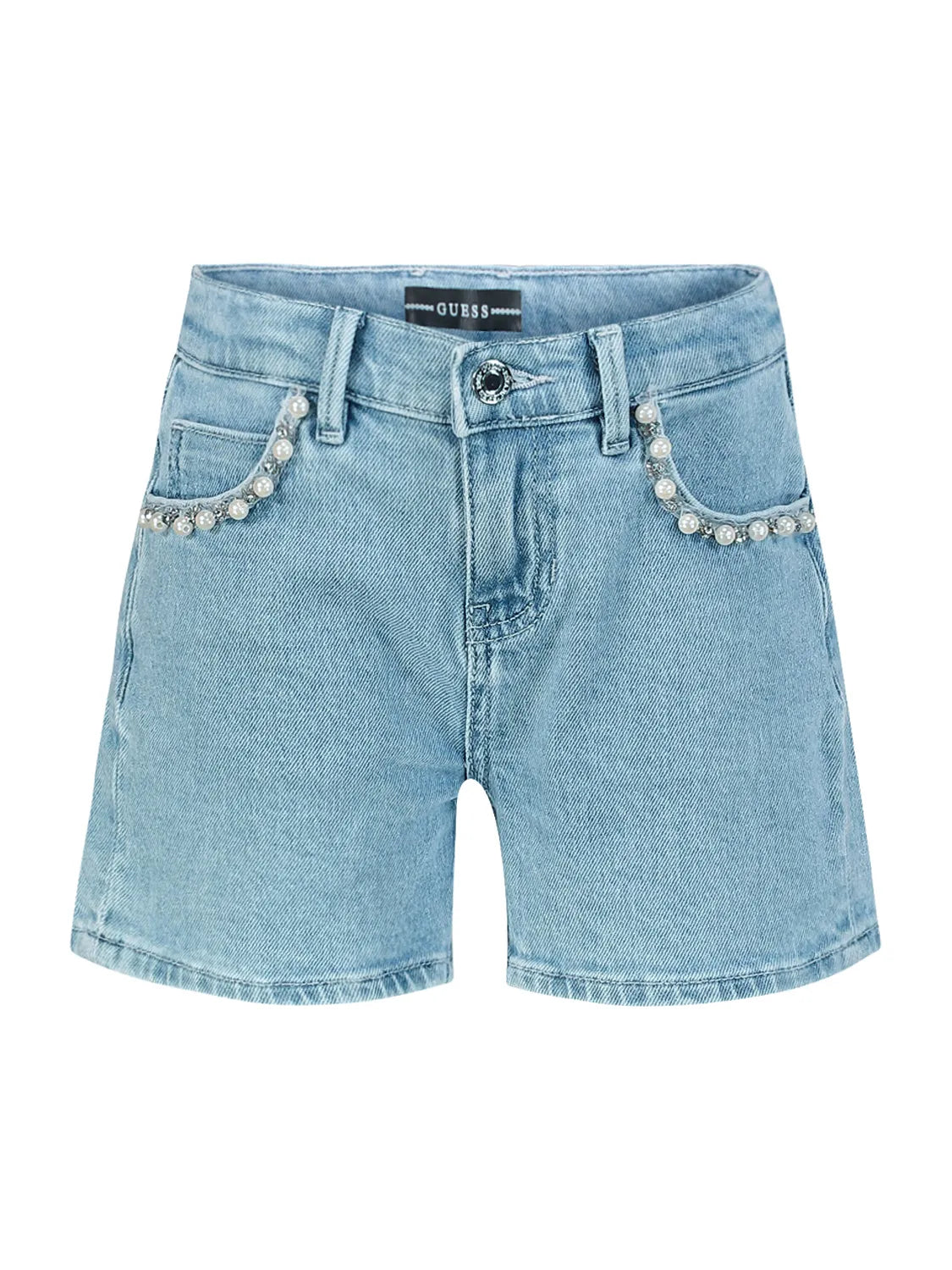 Guess Girls Beaded Denim Shorts