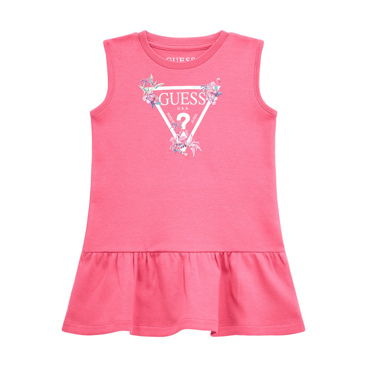 Guess Girls Cotton Tunic Dress Pink