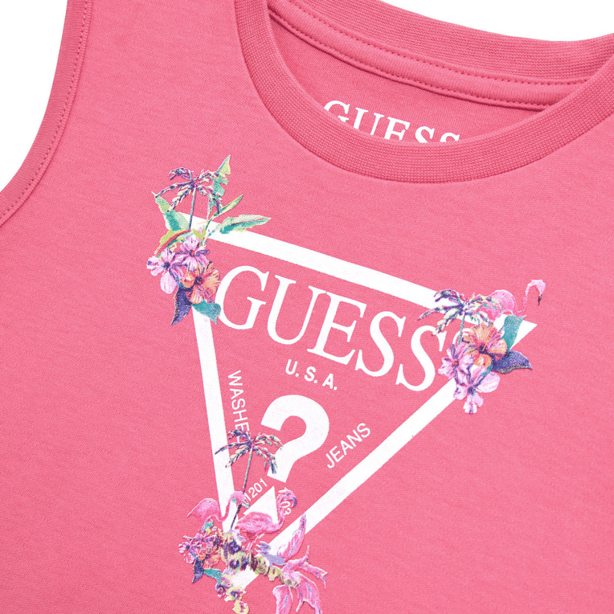 Guess Girls Cotton Tunic Dress Pink