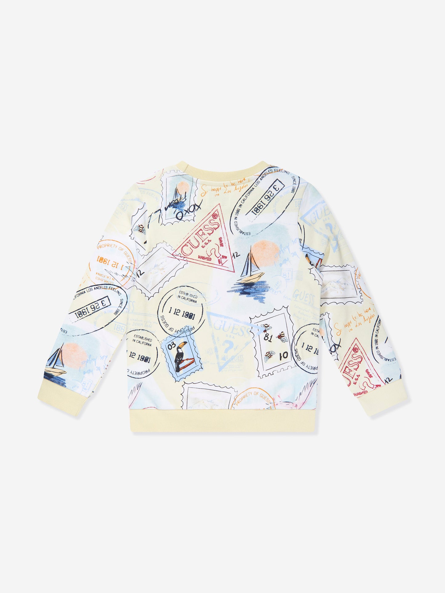 Guess Boys Postal Stamp Print Sweatshirt