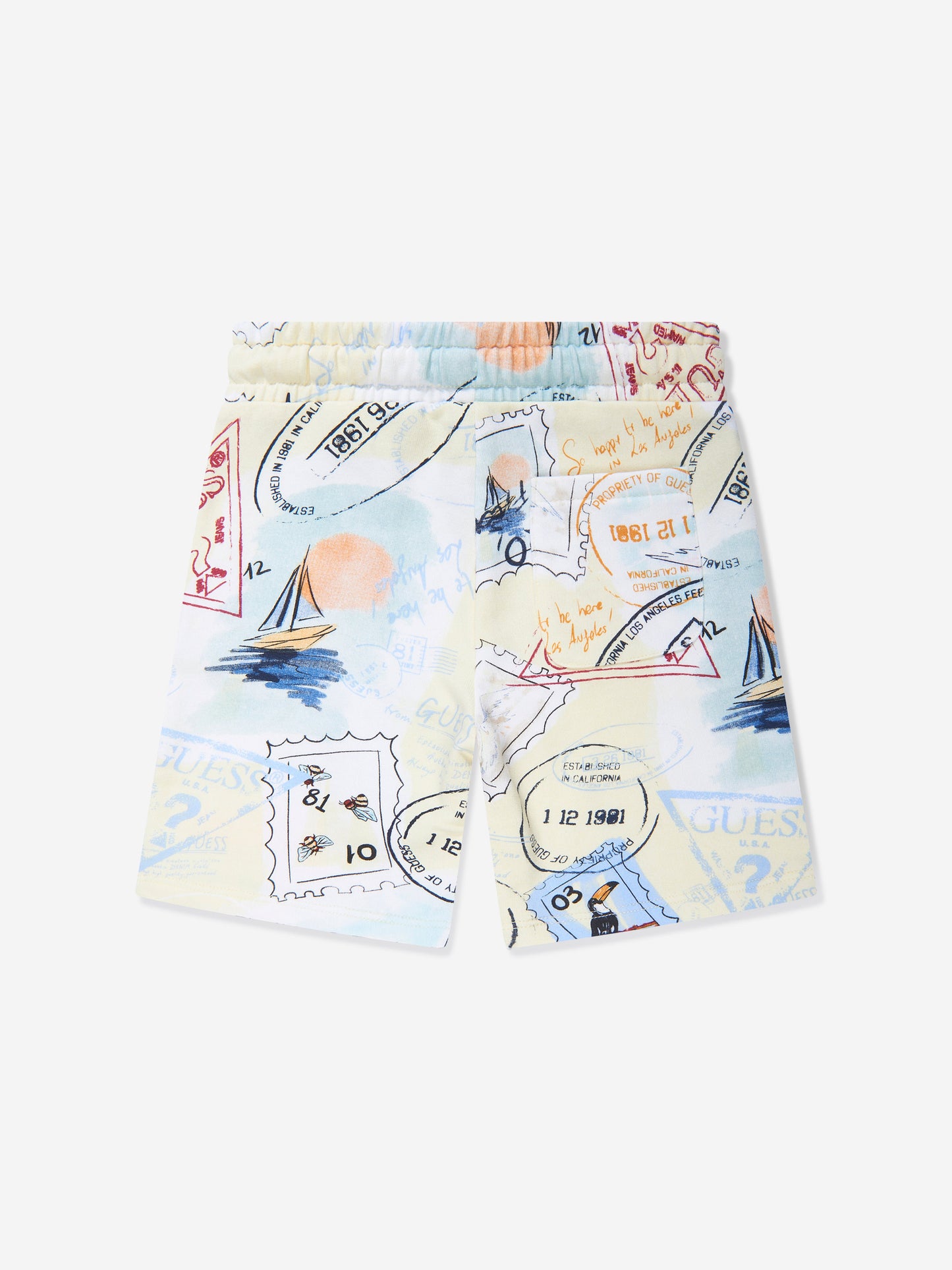 Guess Boys Postal Stamp Print Shorts