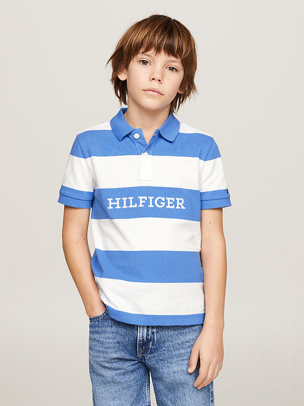 Tommy Hilfiger Boys Monotype Colour-Blocked Regular Fit Polo