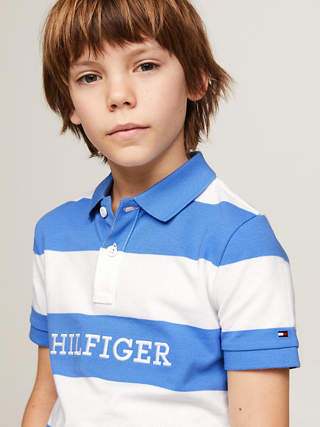 Tommy Hilfiger Boys Monotype Colour-Blocked Regular Fit Polo