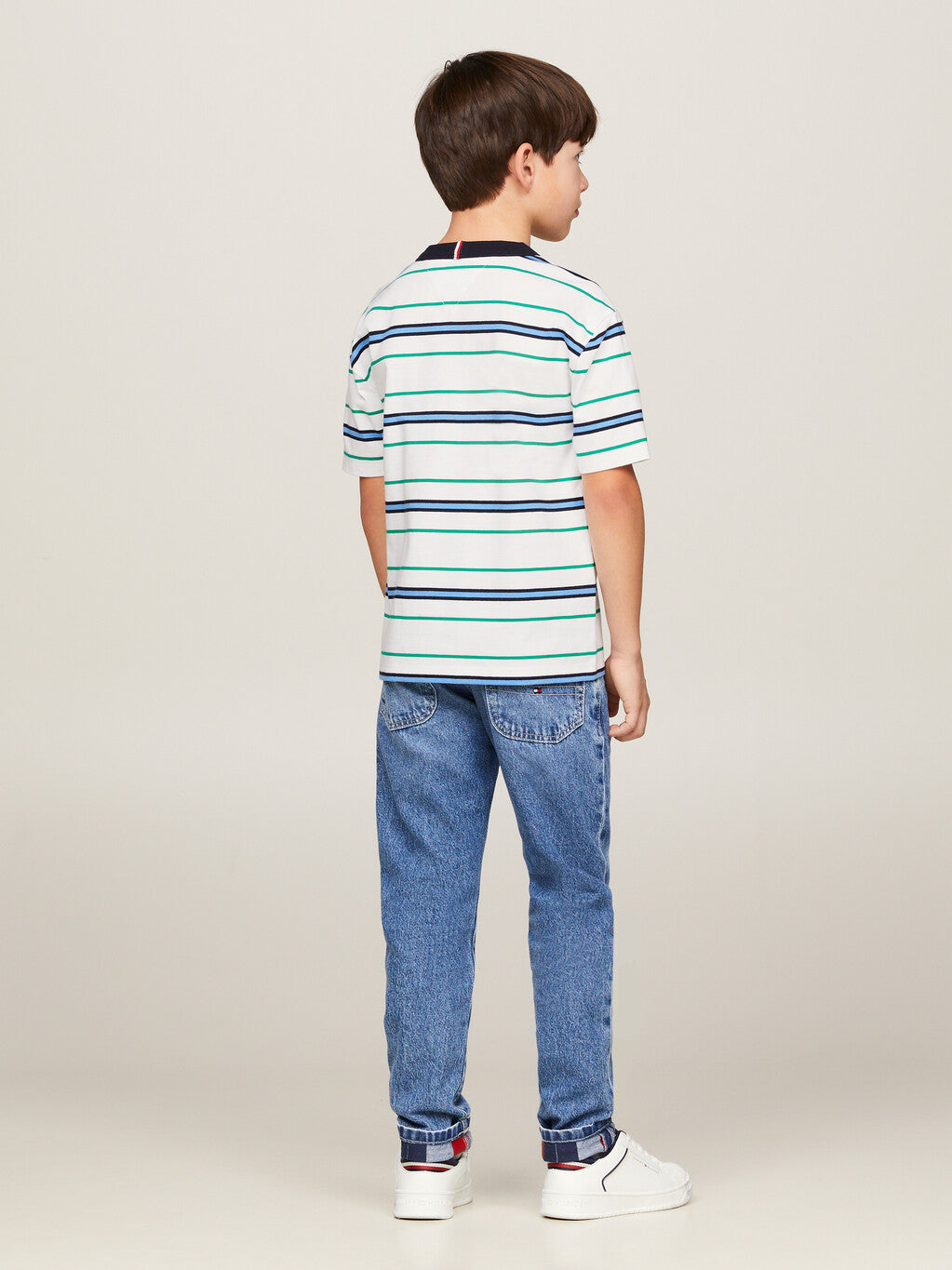 Tommy Hilfiger Boys Monotype Striped Tee