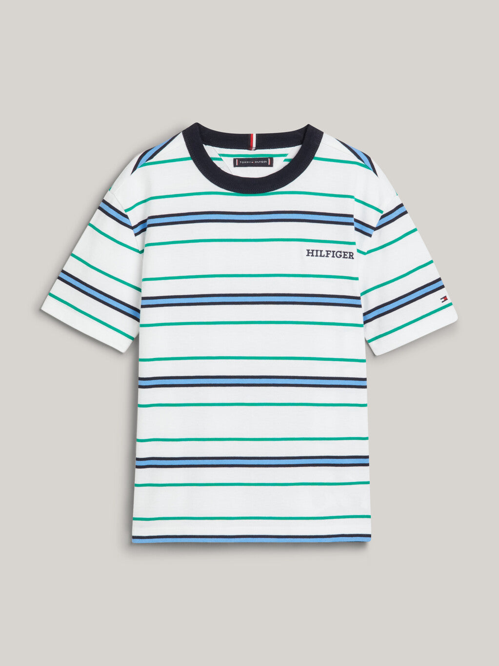 Tommy Hilfiger Boys Monotype Striped Tee