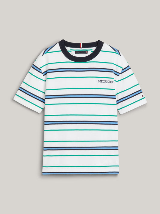 Tommy Hilfiger Boys Monotype Striped Tee