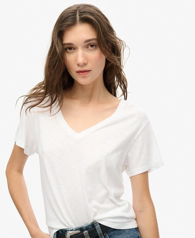 Superdry Studios Slub Emb Vee Tee