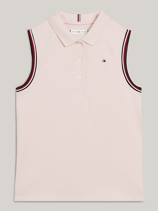 Tommy Hilfiger Girls Sleeveless Pique Regular Fit Polo