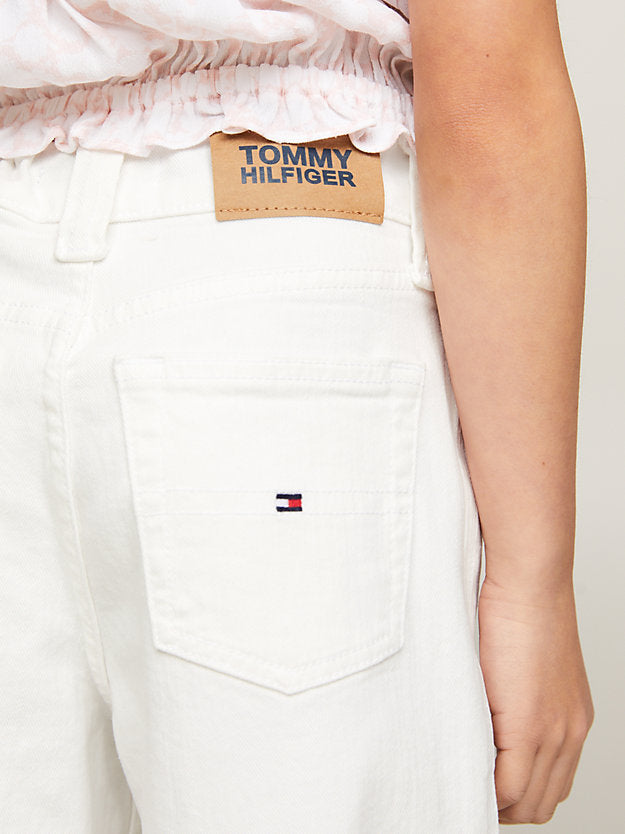 Tommy Hilfiger Girls Wide Leg White Jeans