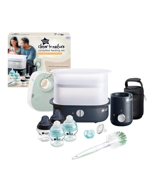 Tommee Tippee Closer to Nature - 12 Piece Complete Feeding Set Black