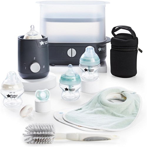 Tommee Tippee Closer to Nature - 12 Piece Complete Feeding Set Black