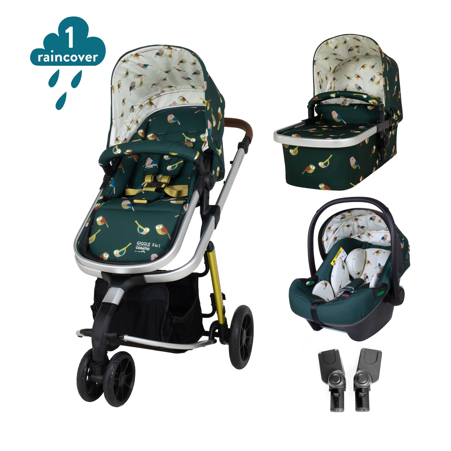 Cosatto Giggle 3-in-1 i-Size Travel System- Birdland