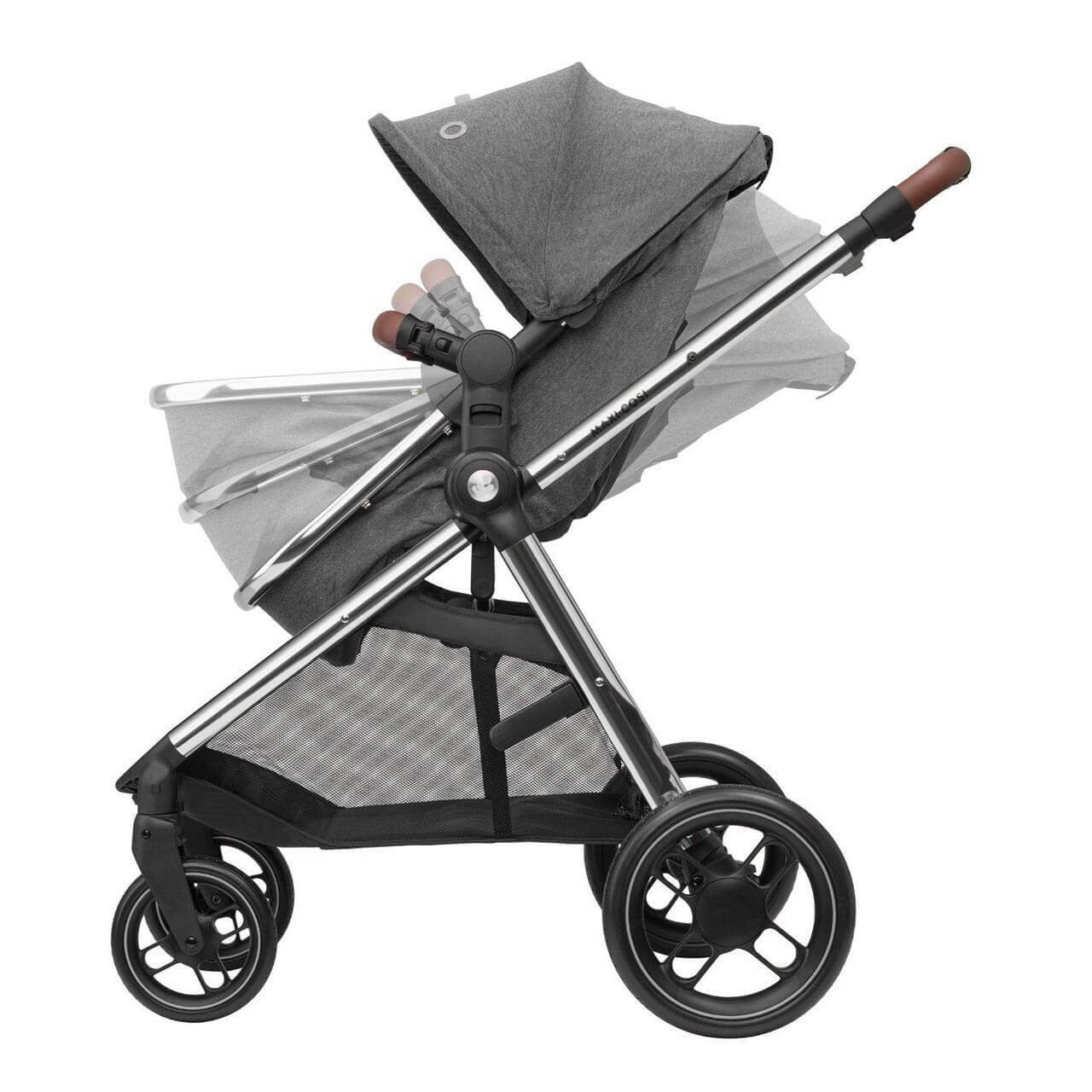 Maxi Cosi Zelia Luxe 2-in-1 Travel System With Cabriofix i-Size - Twillic Grey