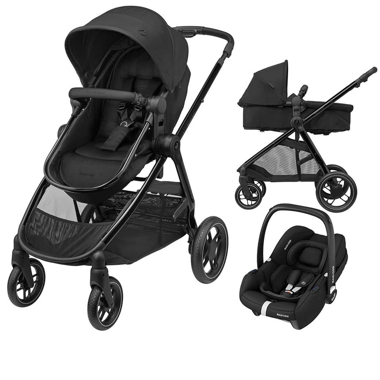 Maxi Cosi Zelia Luxe 2-in-1 Travel System With Cabriofix i-Size - Twillic Black