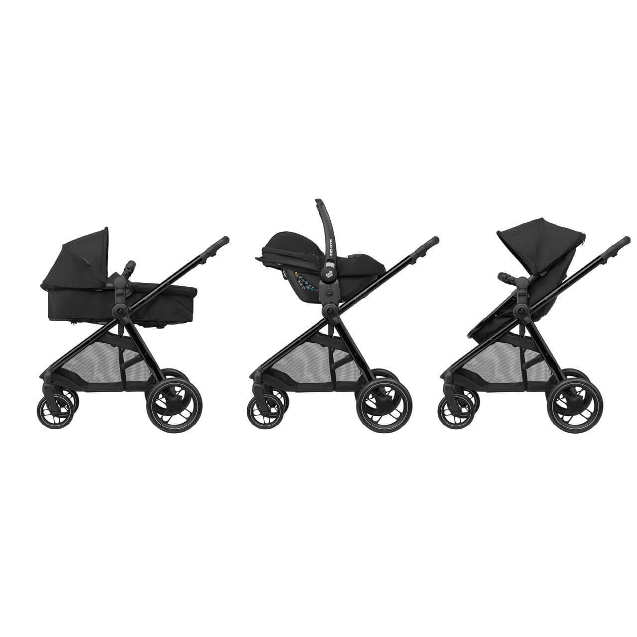 Maxi Cosi Zelia Luxe 2-in-1 Travel System With Cabriofix i-Size - Twillic Black