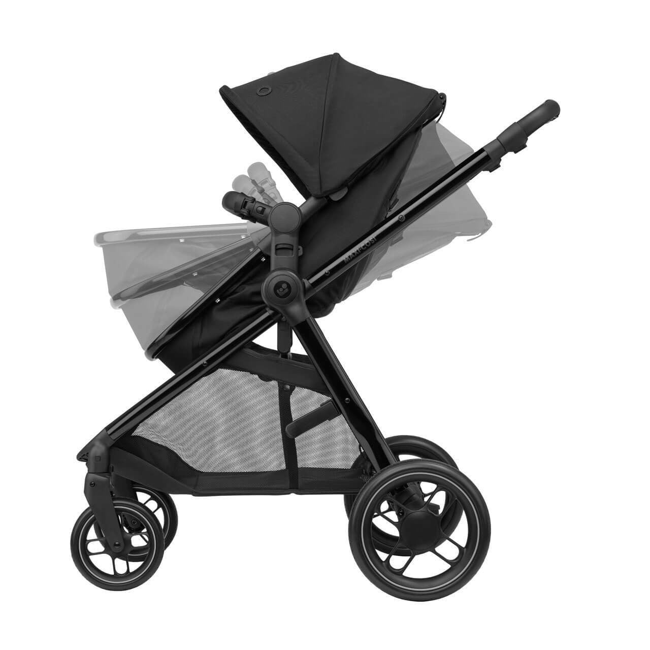 Maxi Cosi Zelia Luxe 2-in-1 Travel System With Cabriofix i-Size - Twillic Black