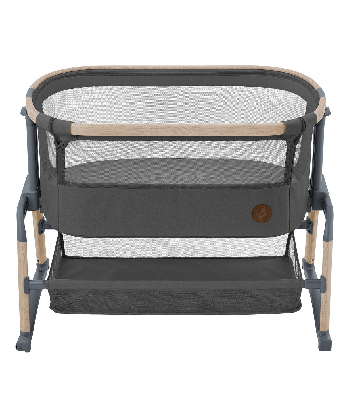 Maxi Cosi Iora Air Bedside Crib- Beyond Graphite inc Organic Cotton Sheets