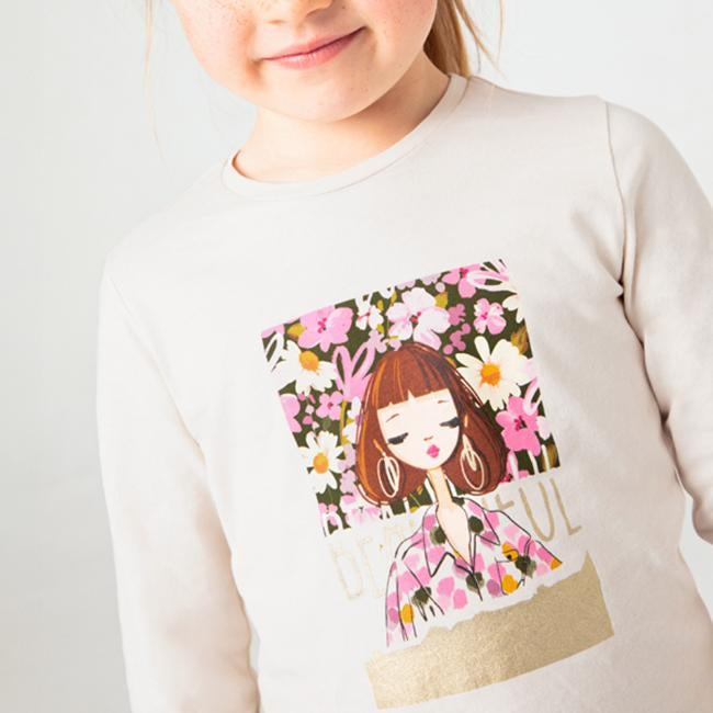 Mayoral Girls Long Sleeve Top 4069