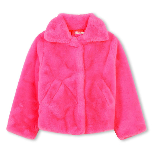 Billieblush Pink Faux Fur Jacket U20436