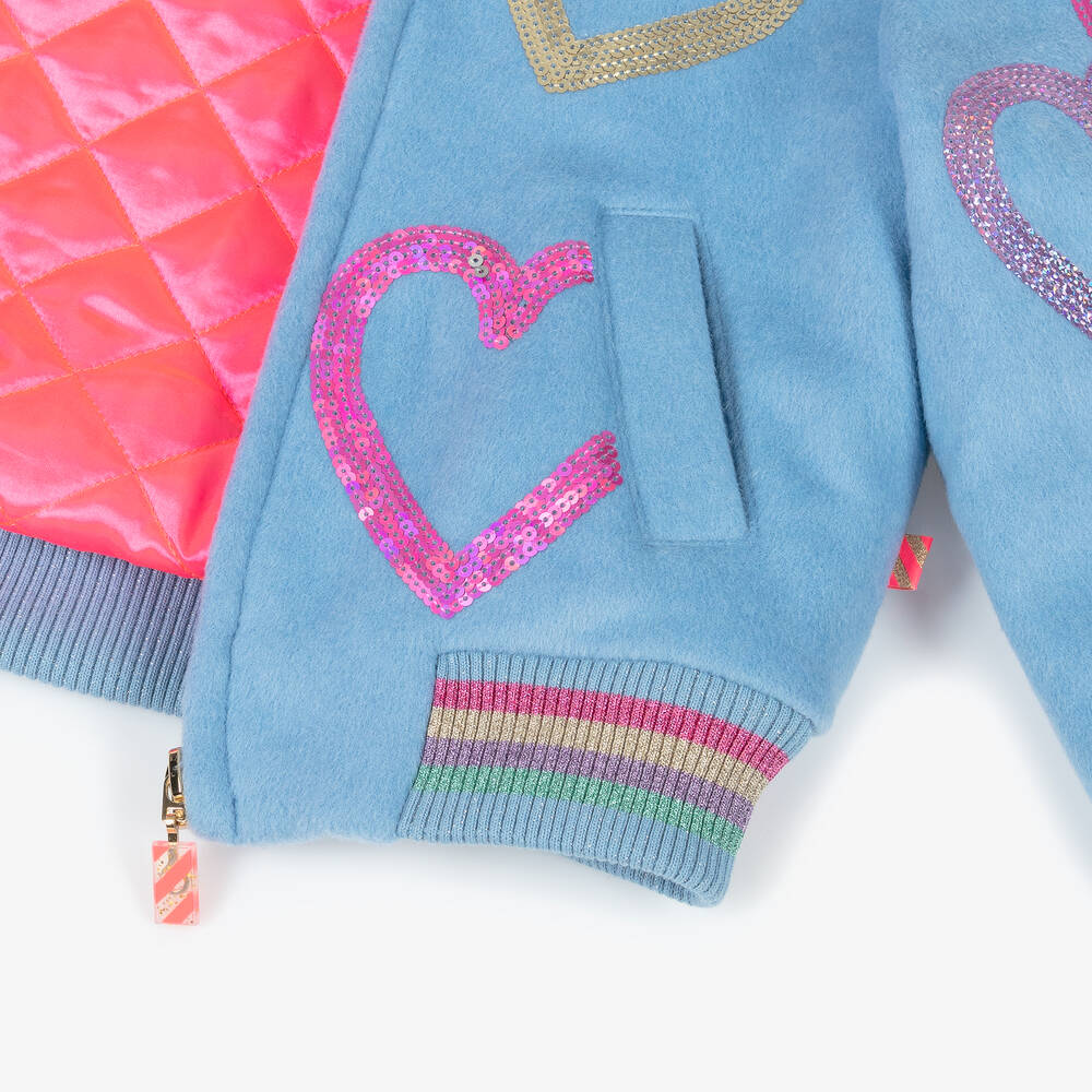 Billieblush Wool Heart Sequin Jacket U20433