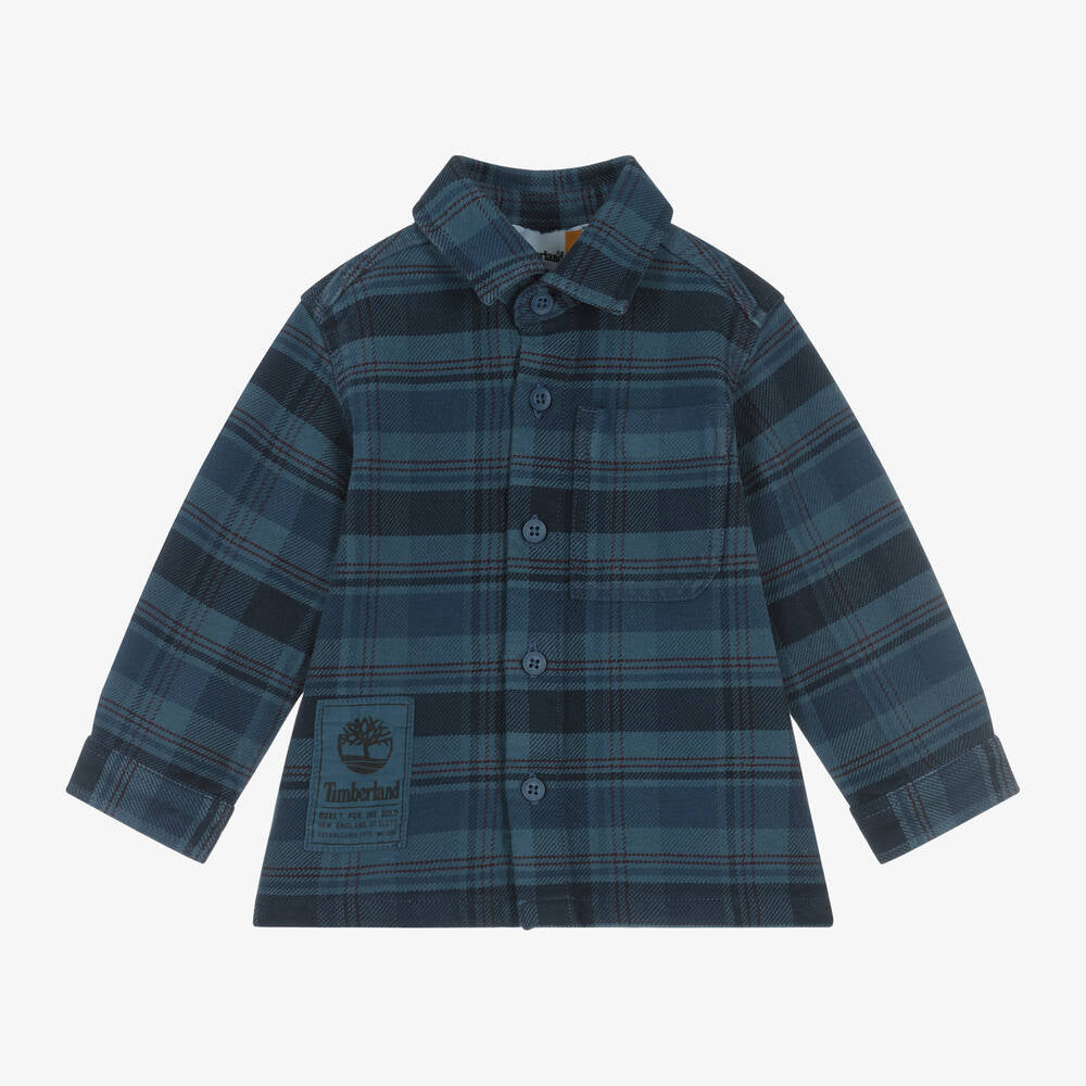 Timberland Boys Blue Check Cotton Shirt T60256