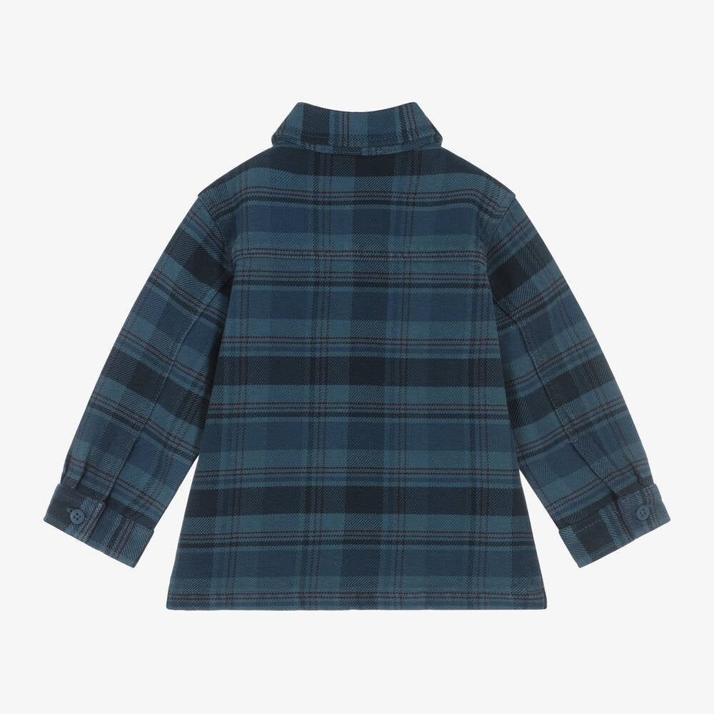 Timberland Boys Blue Check Cotton Shirt T60256