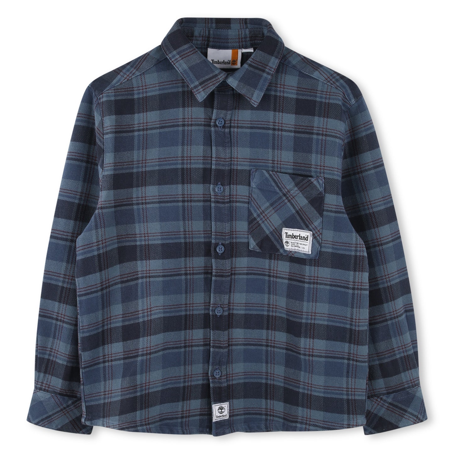 Timberland Boys Blue Check Cotton Shirt T60308