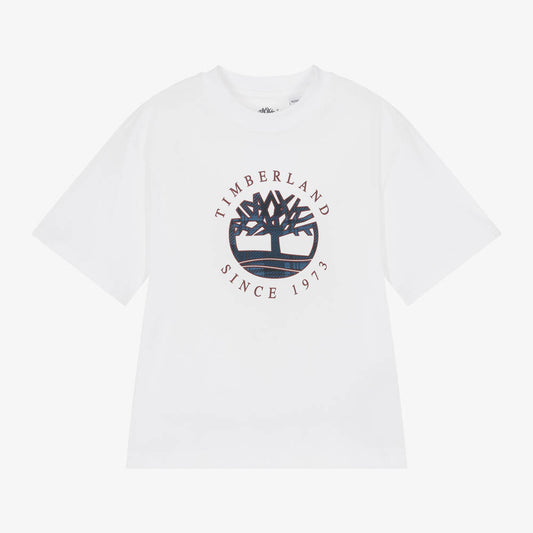 Timberland Boys White Organic T-Shirt T60292