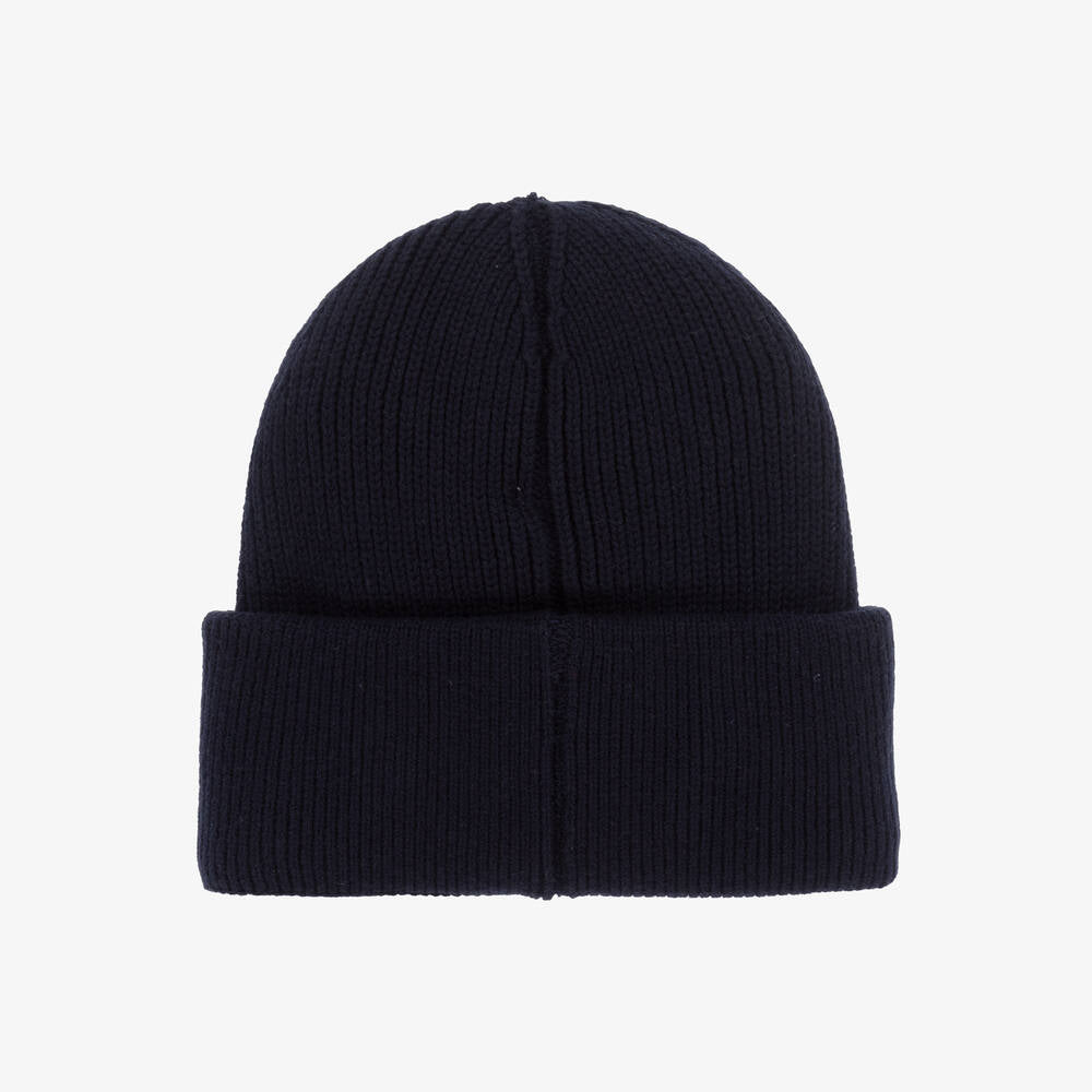 Timberland Boys Navy Cotton Knit Beanie Hat T60360