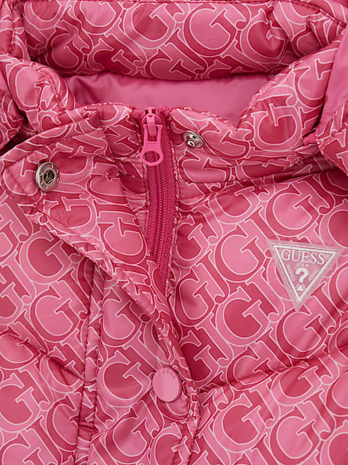 Guess Girls Pink Puffer Jacket