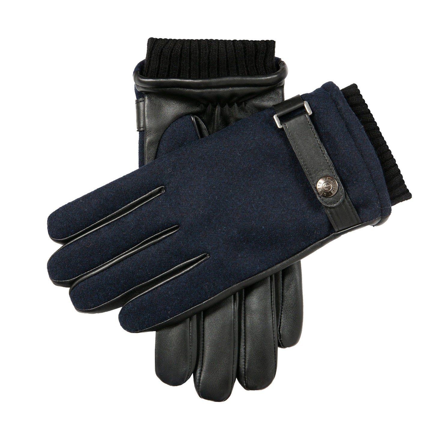 Men's Three-Point Fleece-Lined Suede Gloves