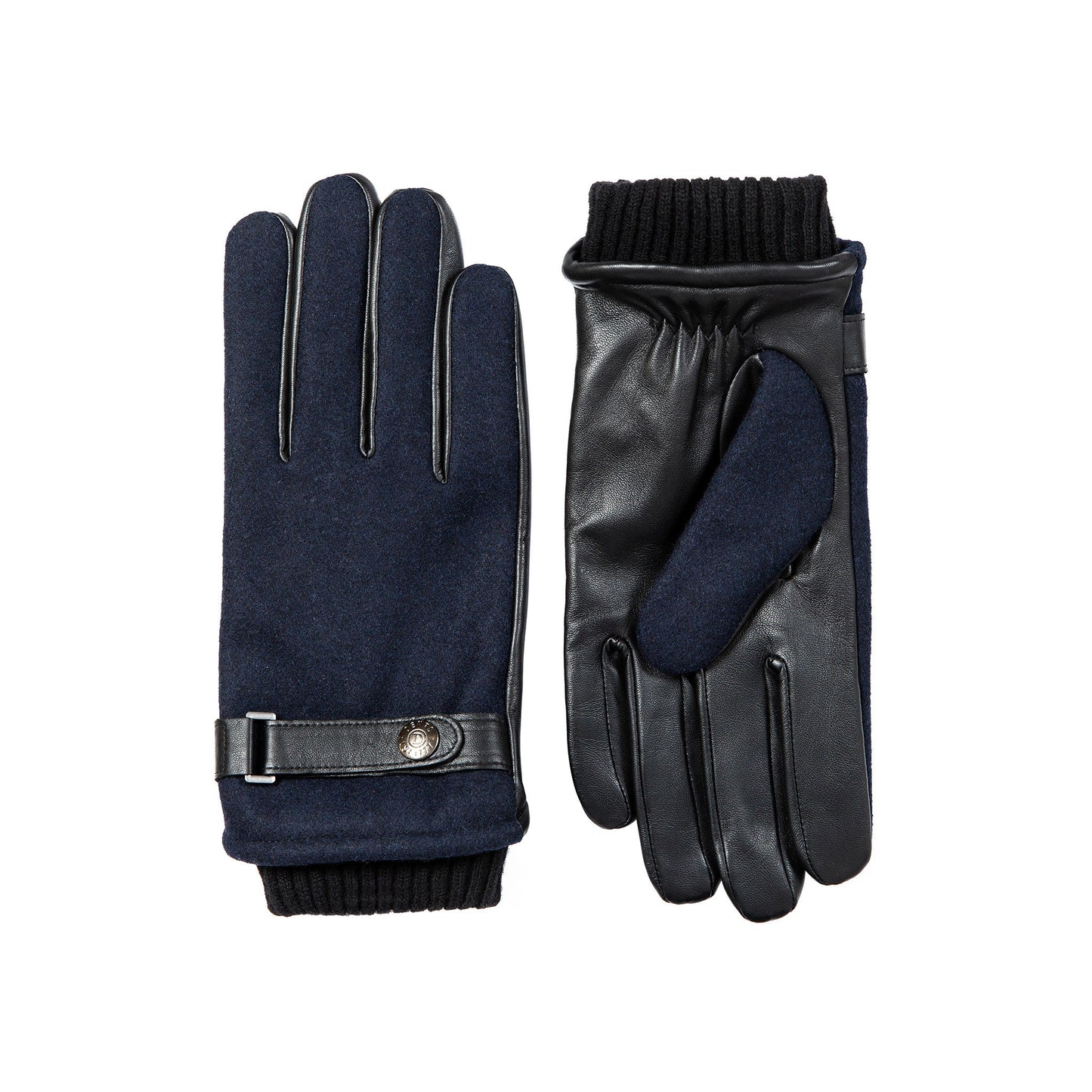 Men's Three-Point Fleece-Lined Suede Gloves