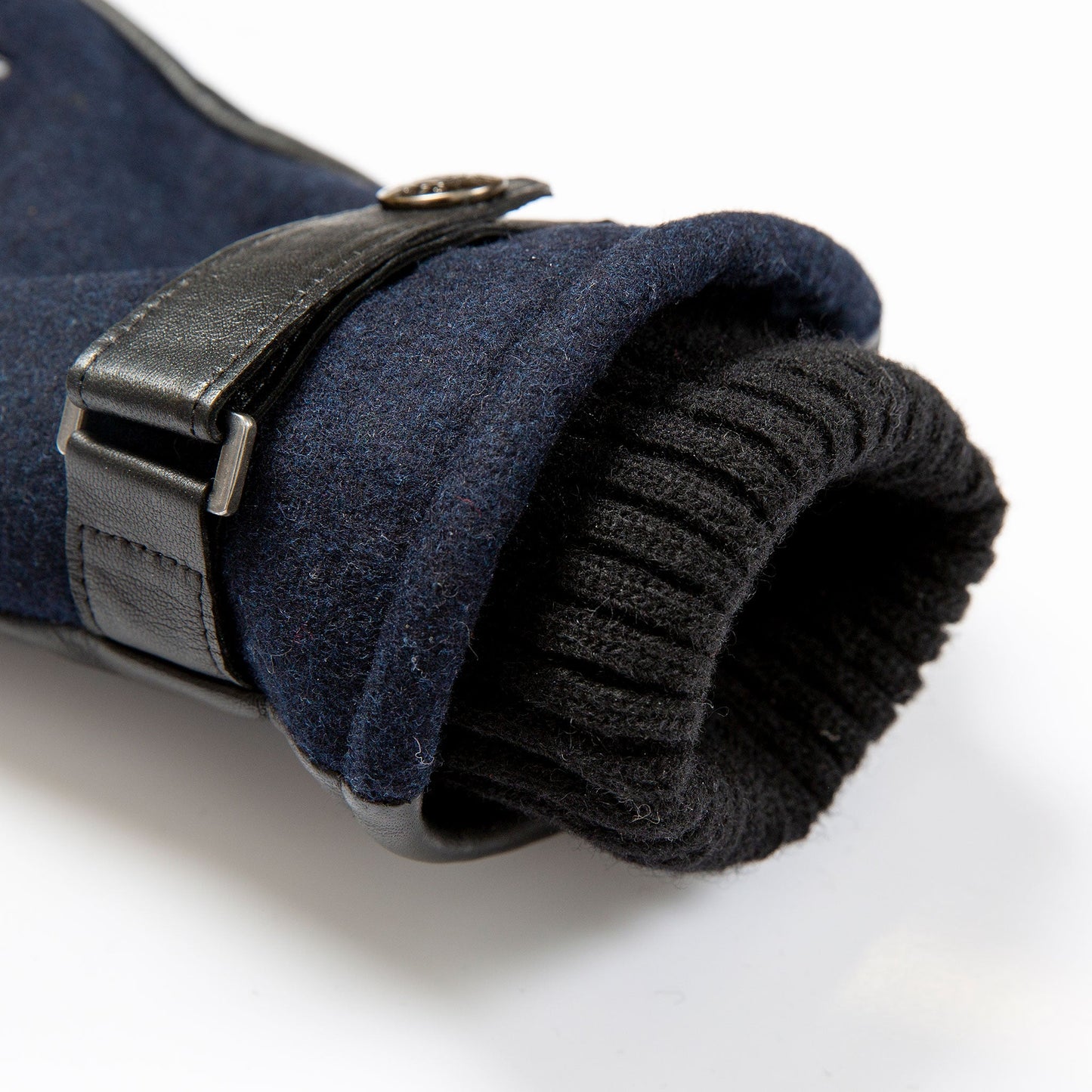 Men's Three-Point Fleece-Lined Suede Gloves