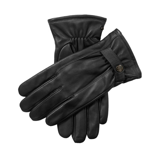 Men's Three-Point Fleece-Lined Suede Gloves