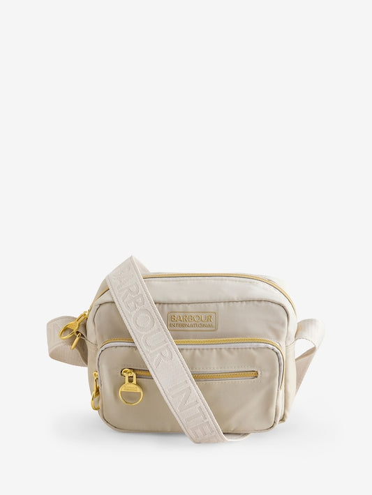 Barbour International Womens Qualify Crossbody Bag Light Pearl