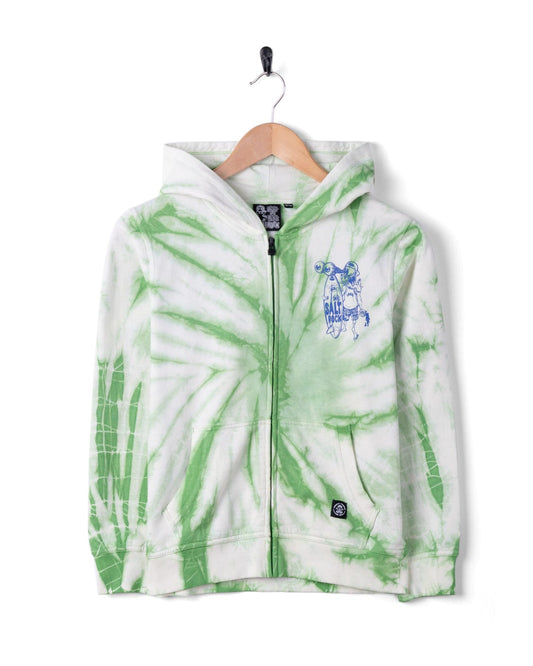Saltrock Kids Tie Dye Zip Hoodie Light green