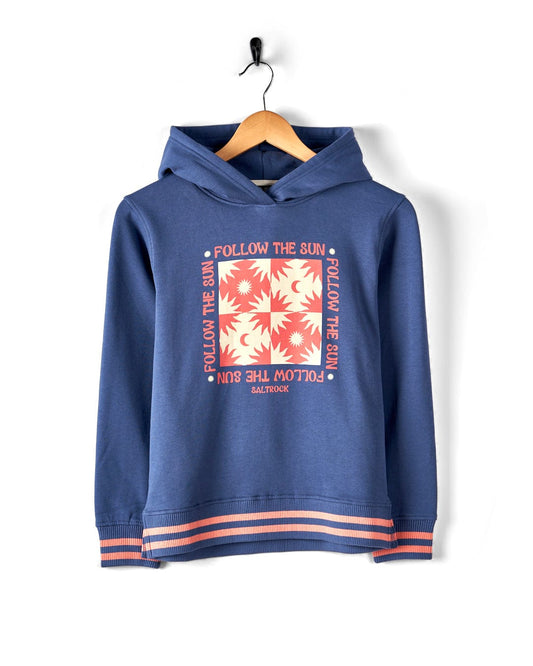 Saltrock Sun Follower Kids Longline Pop Hoodie Blue