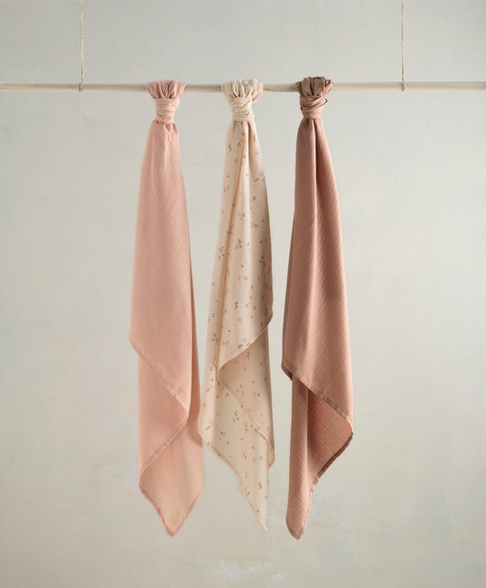 Mamas & Papas Large Wildflower Muslin Cloths - 3 pack
