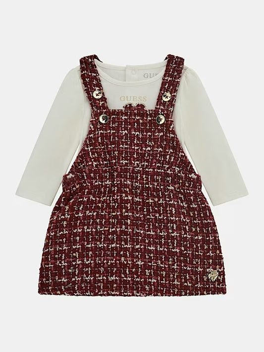 Guess Girls Pinafore And Top Set