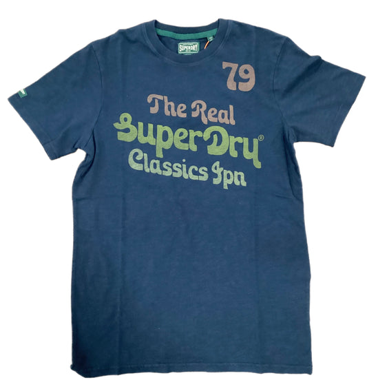 Superdry Trade Script Graphic T-Shirt Navy