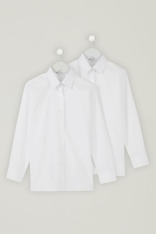 White Twin Pack Long Sleeve Blouse