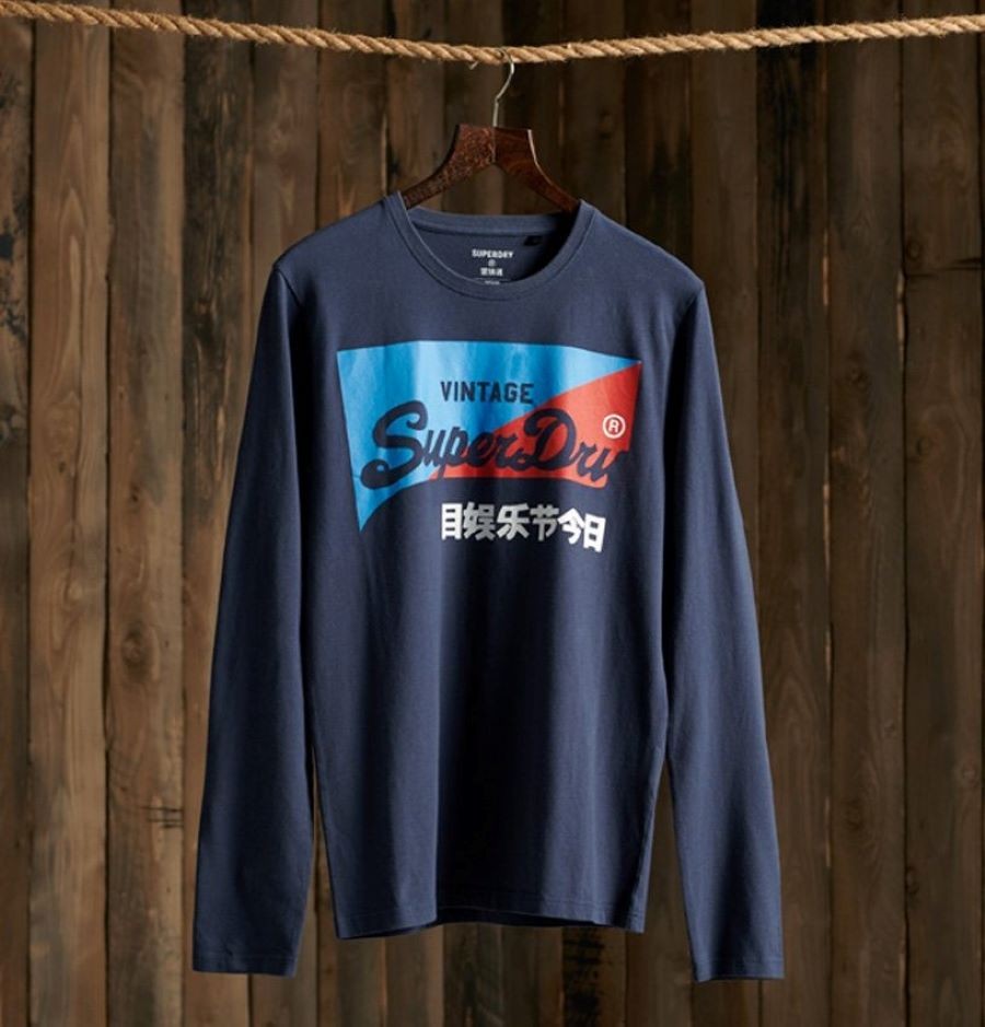 Superdry Vintage Logo Primary Long Sleeve T-Shirt