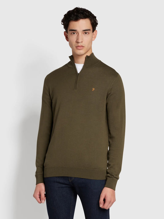 Farah Redchurch Merino Wool 1/4 Zip