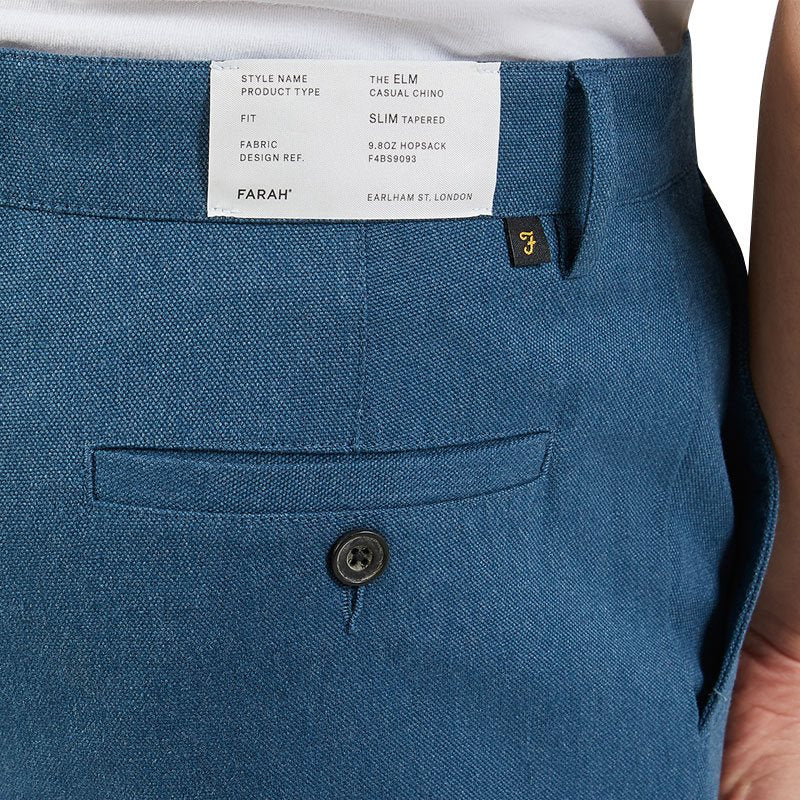 Farah Regular Fit Cotton Hopsack Trousers
