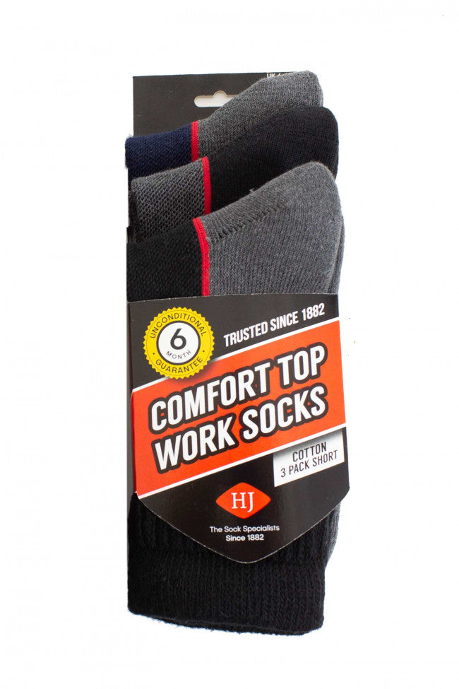 HJ Hall Comfort Top Short Work Socks 10