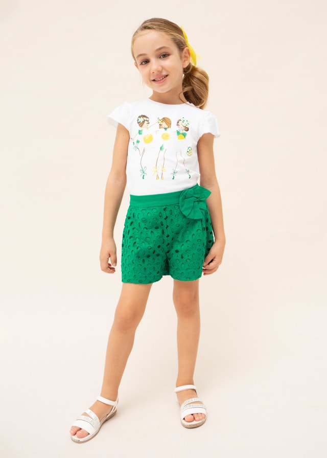 Mayoral Girls Perforated Shorts 3201